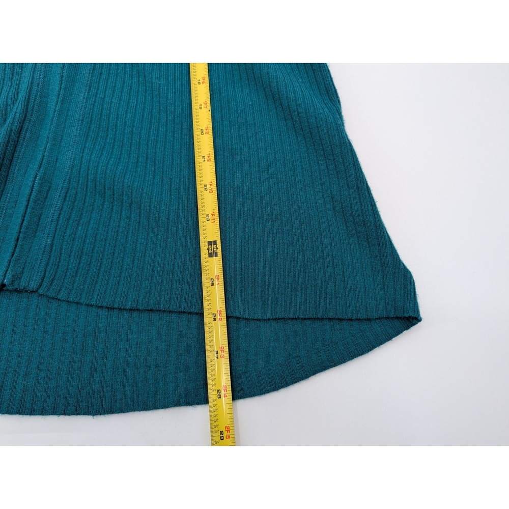 Title Nine Womens Teal Full Zip Merino Wool Blend Sweater Cardigan Size XL - Picture 9 of 10